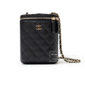 Chanel Mini Coco Beauty Vanity Case on Chain Black Caviar Gold Hardware