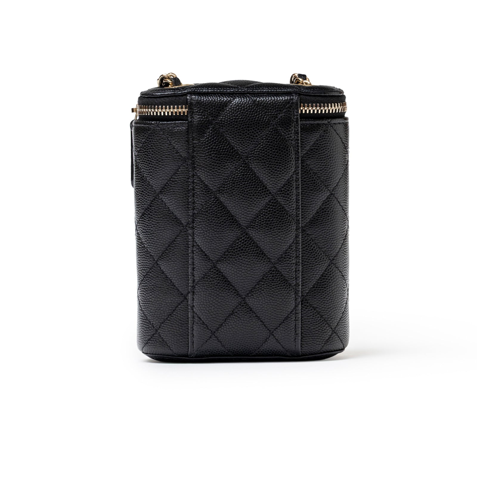 Chanel Mini Coco Beauty Vanity Case on Chain Black Caviar Gold Hardware
