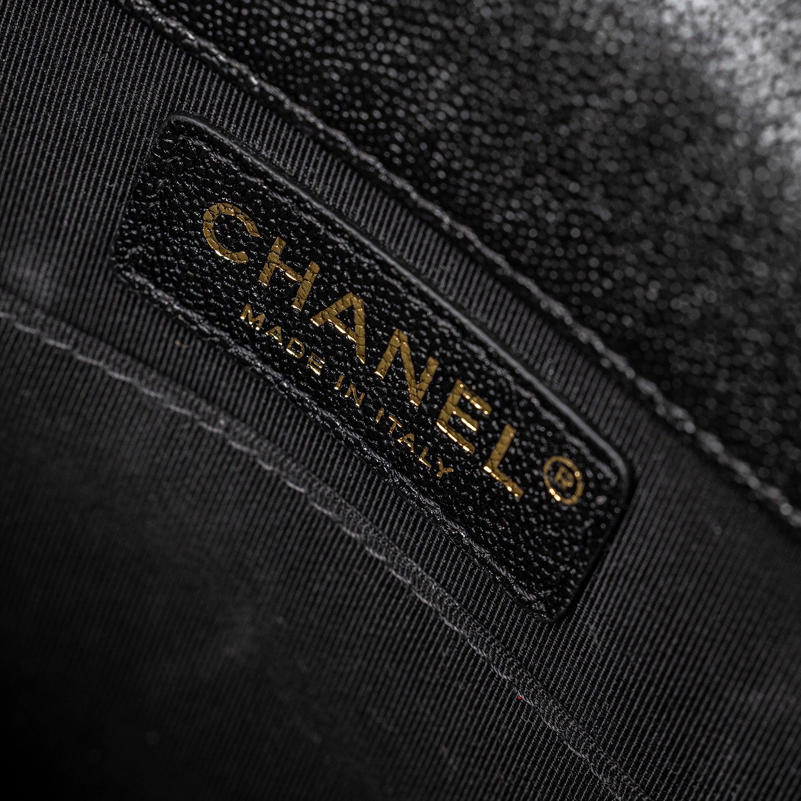 Chanel North South Boy Bag Black Caviar Brushed Gold Hardware