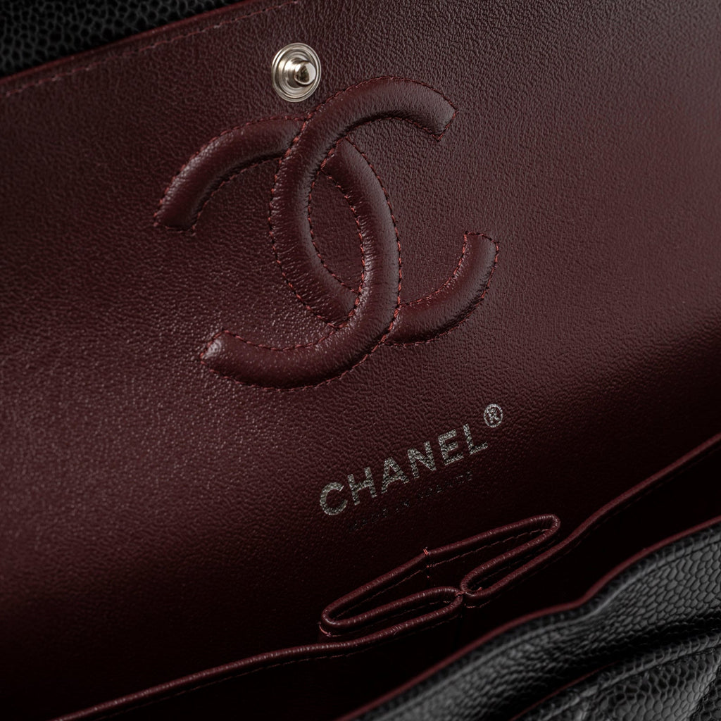 Chanel Small Classic Flap Bag Black Caviar Palladium Hardware