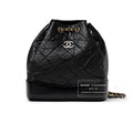 Chanel Small Gabrielle Backpack Black Aged Calfskin Mixed Metal Hardware