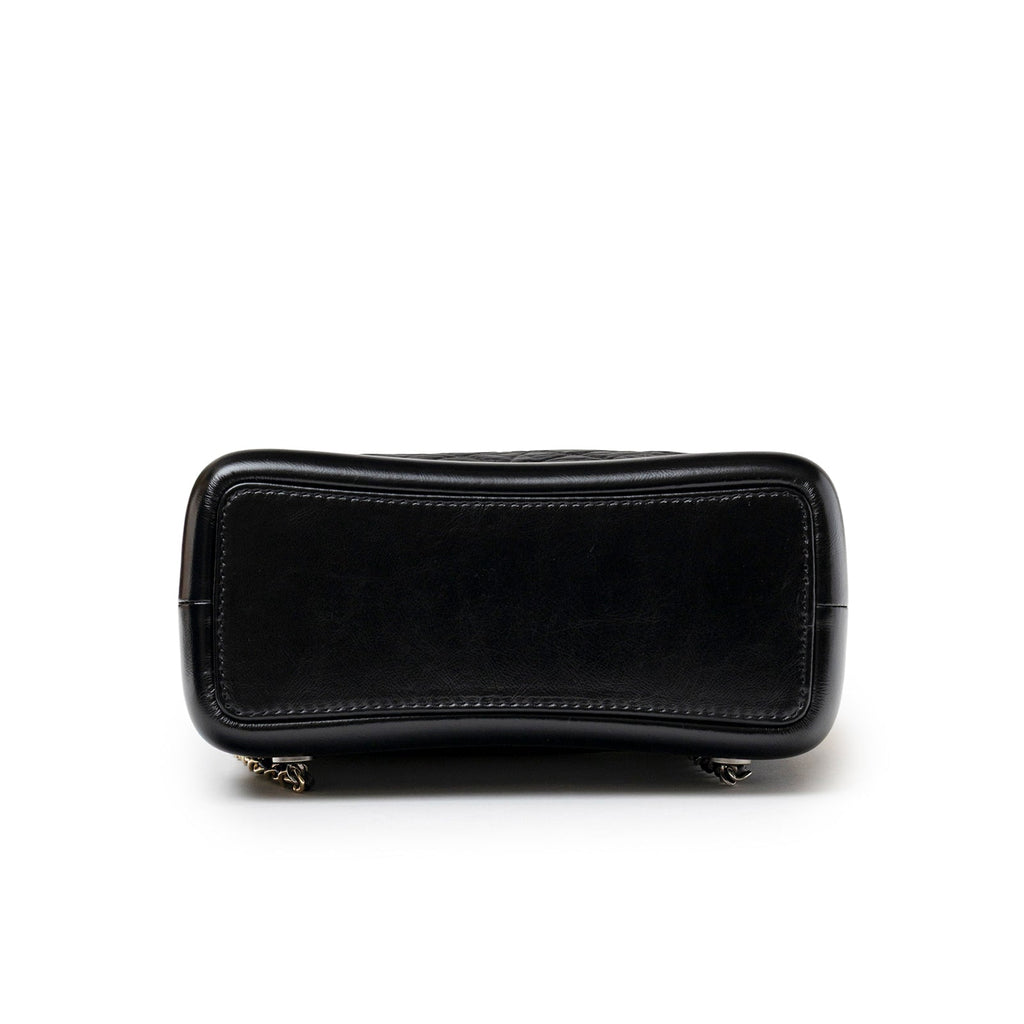Chanel Small Gabrielle Backpack Black Aged Calfskin Mixed Metal Hardware