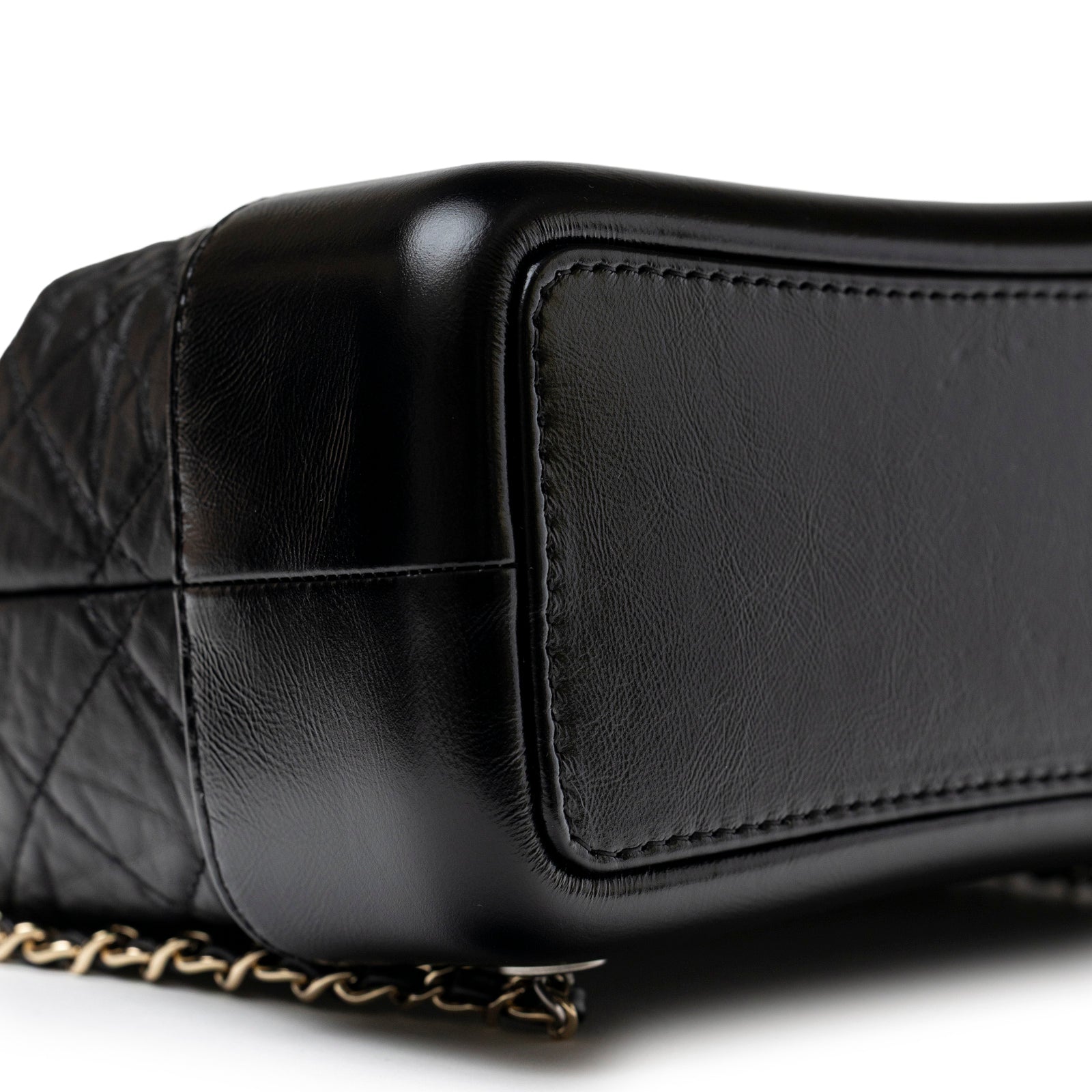 Chanel Small Gabrielle Backpack Black Aged Calfskin Mixed Metal Hardware