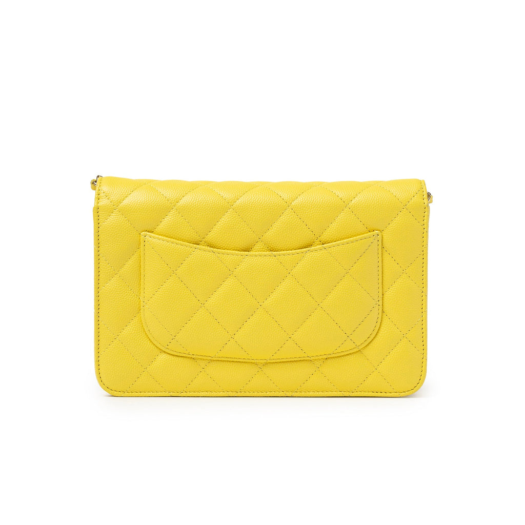 Chanel Wallet On Chain Yellow Caviar Palladium Hardware