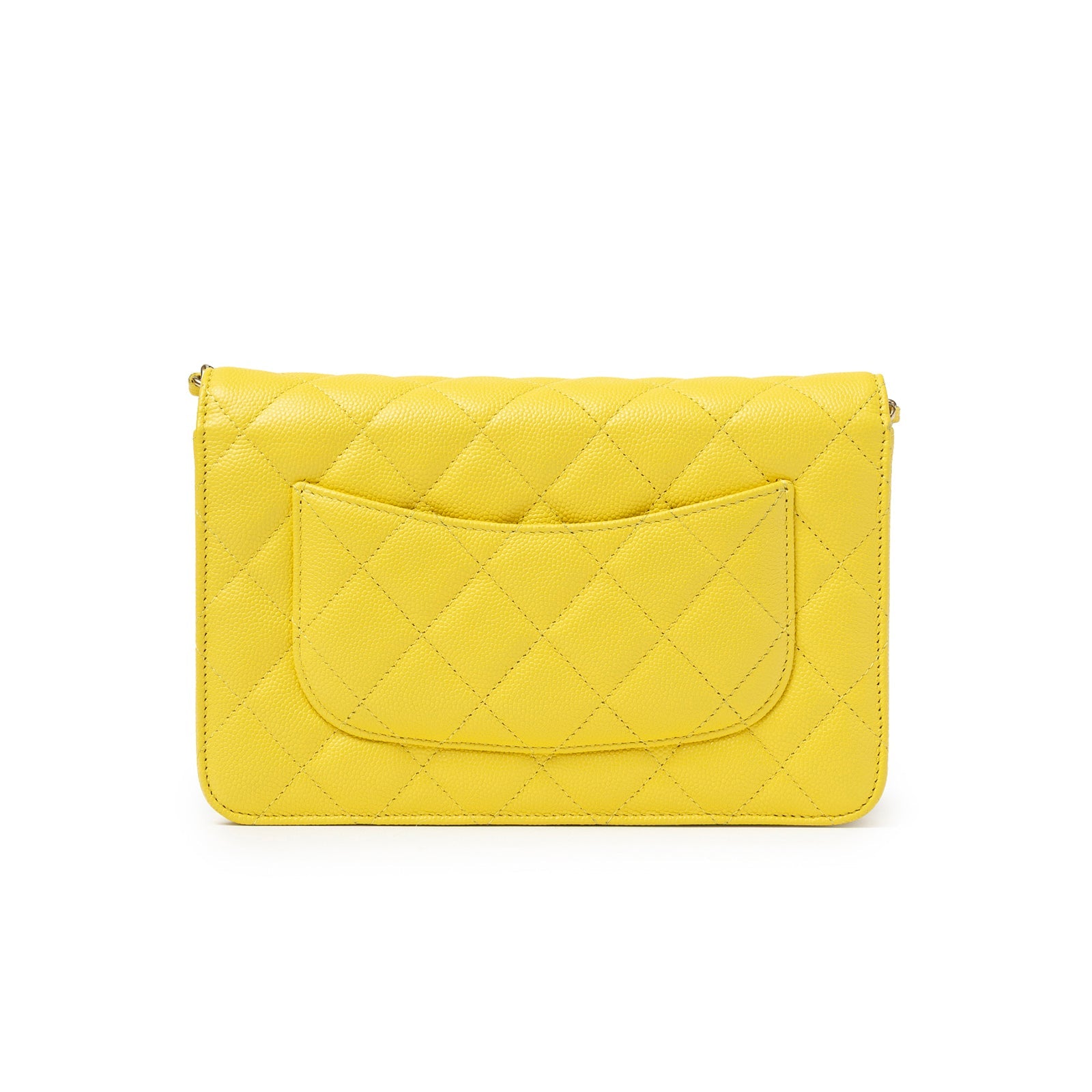 Chanel Wallet On Chain Yellow Caviar Palladium Hardware