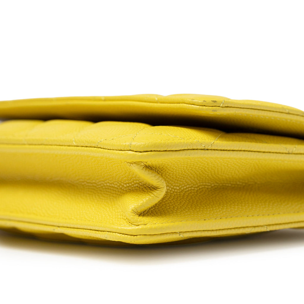 Chanel Wallet On Chain Yellow Caviar Palladium Hardware