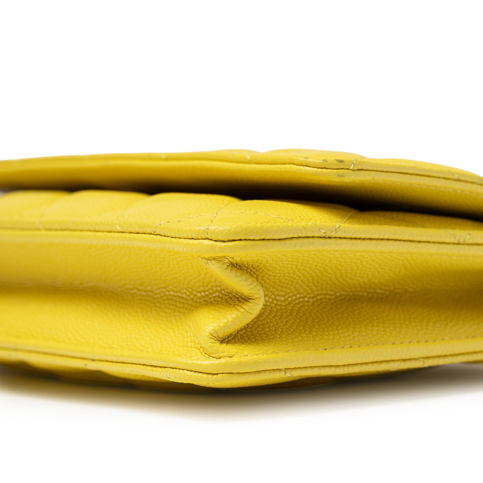 Chanel Wallet On Chain Yellow Caviar Palladium Hardware