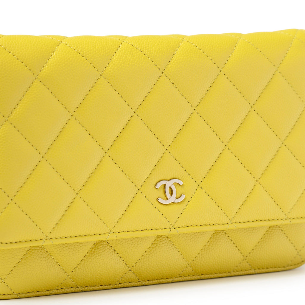 Chanel Wallet On Chain Yellow Caviar Palladium Hardware