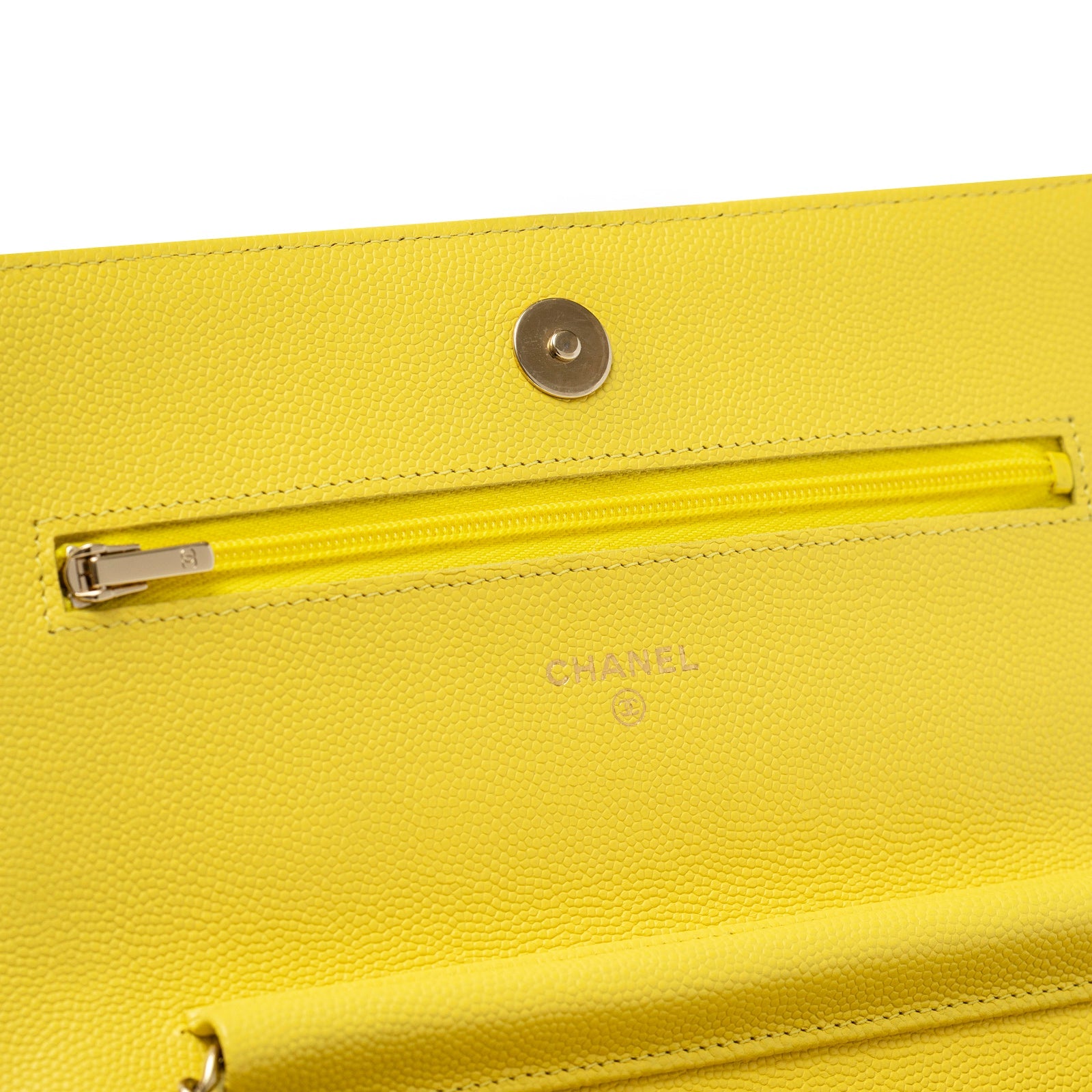 Chanel Wallet On Chain Yellow Caviar Palladium Hardware