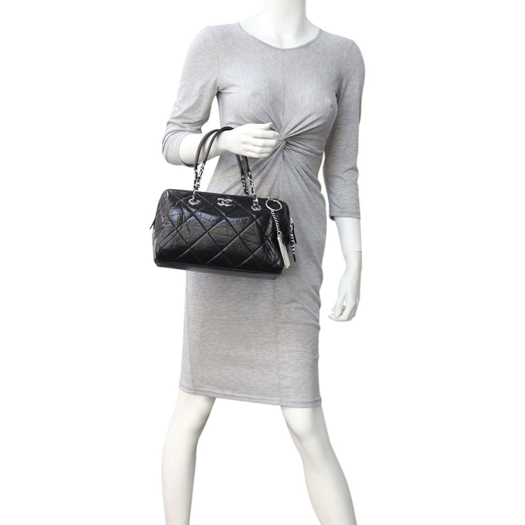 Chanel CC Quilted Bowling Bag Small
