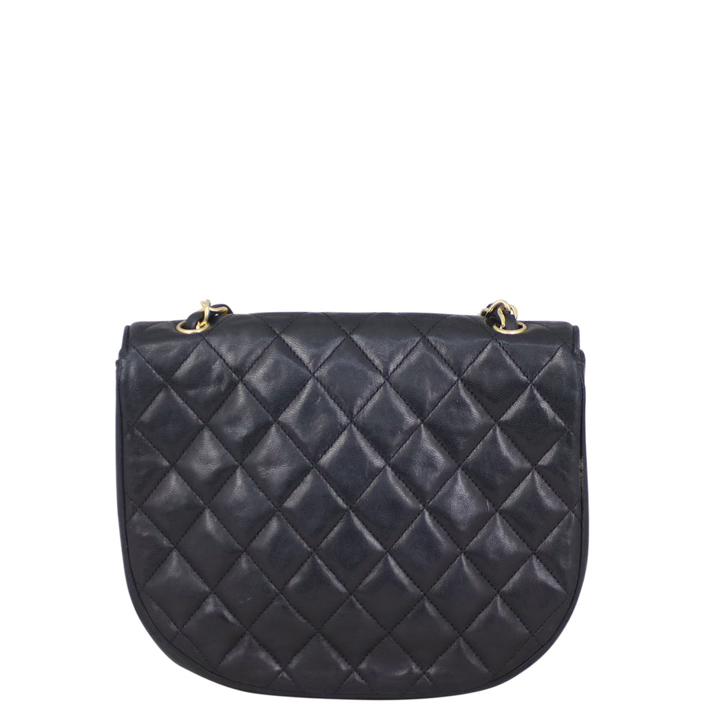 Chanel CC Round Quilted Flap Bag
