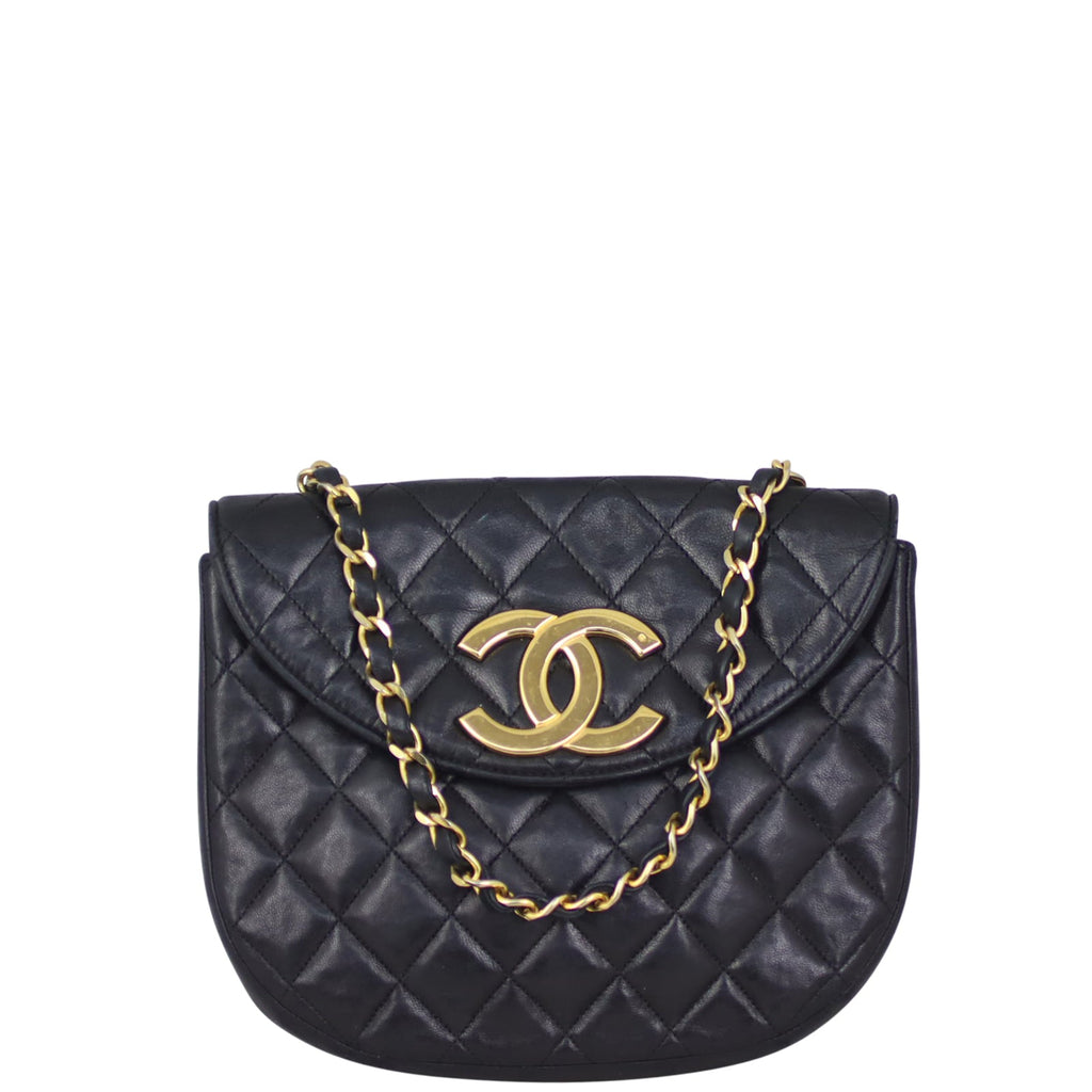Chanel CC Round Quilted Flap Bag