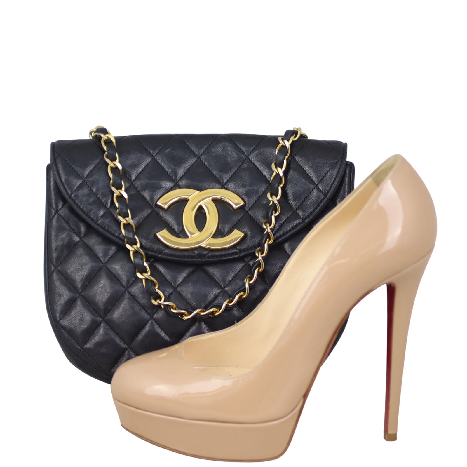 Chanel CC Round Quilted Flap Bag