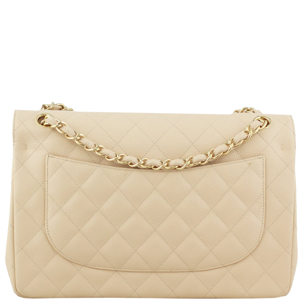 Chanel Classic Double Flap Jumbo | Nude Beige