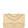 Chanel Classic Double Flap Jumbo | Beige Caviar