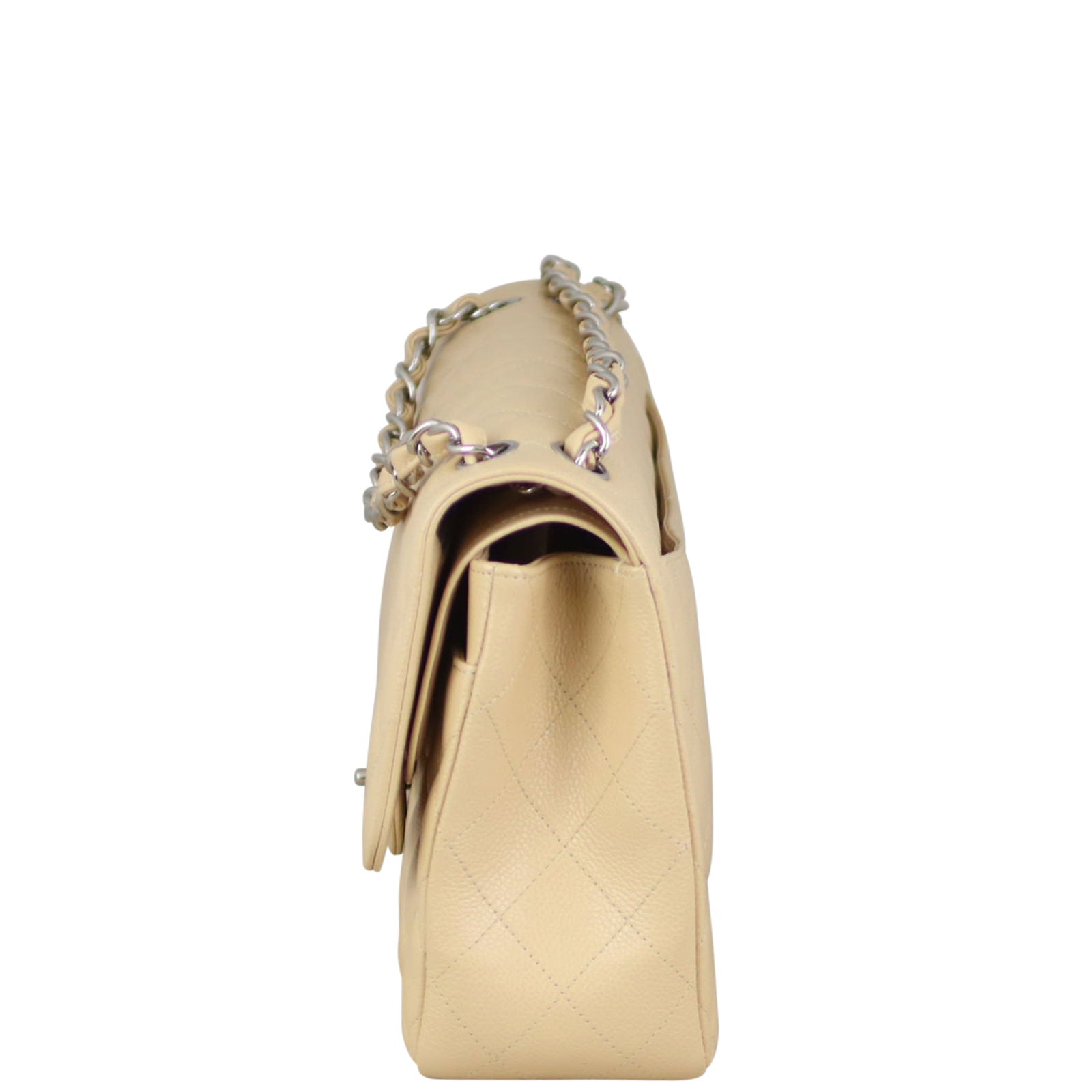 Chanel Classic Double Flap Jumbo | Beige Caviar