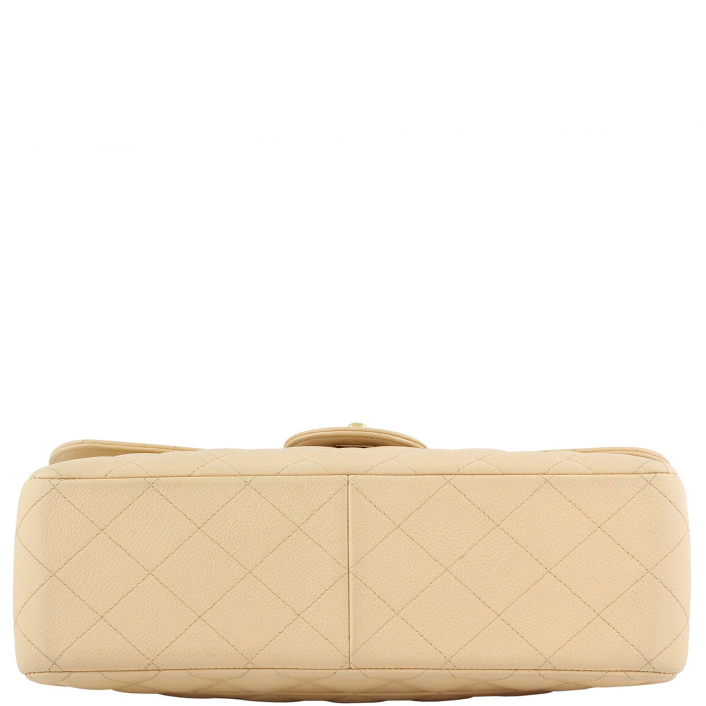 Chanel Classic Double Flap Jumbo |  Beige Gold Hardware