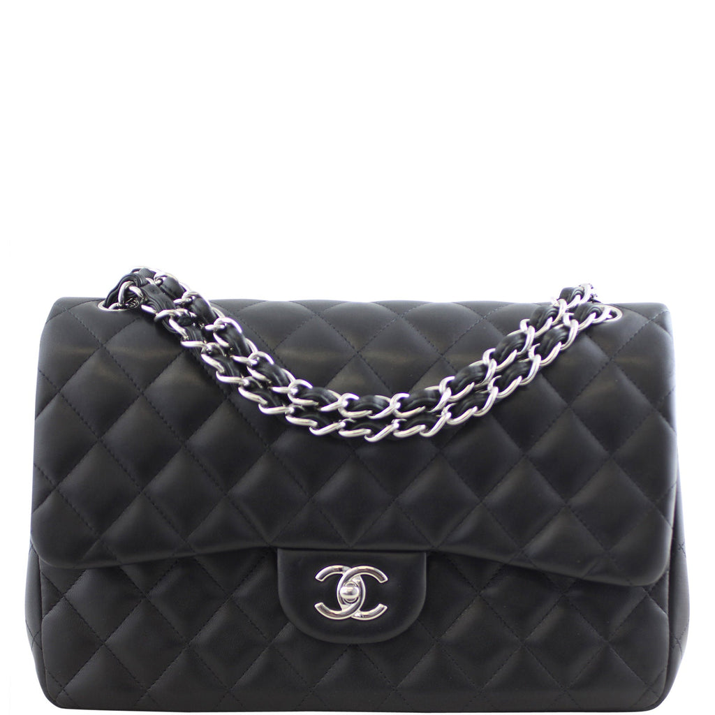 Chanel Classic Double Flap Jumbo | Black Lambskin 19 Series