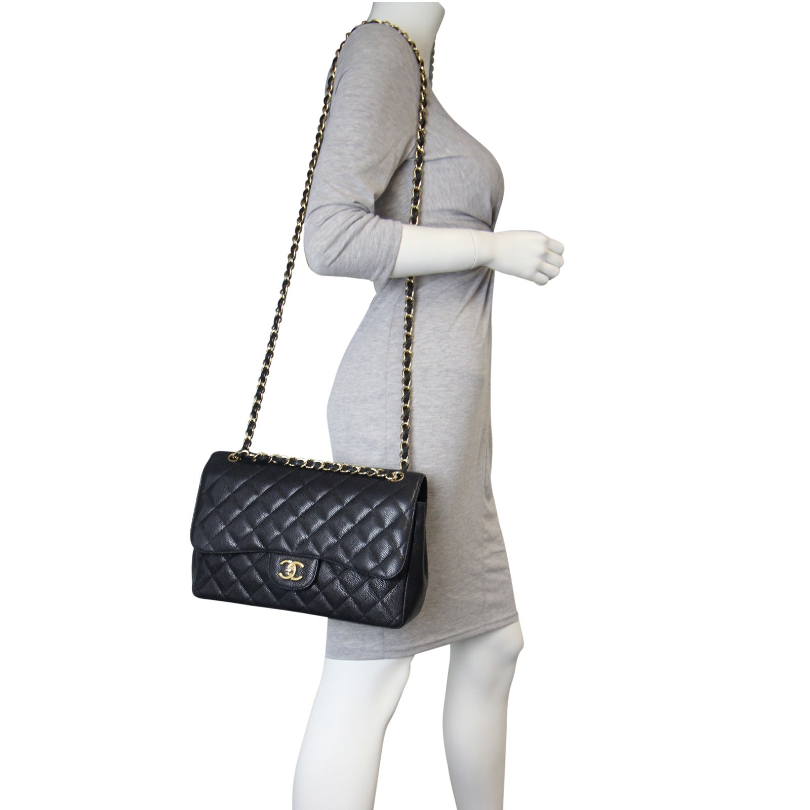 Chanel Classic Double Flap Jumbo Caviar