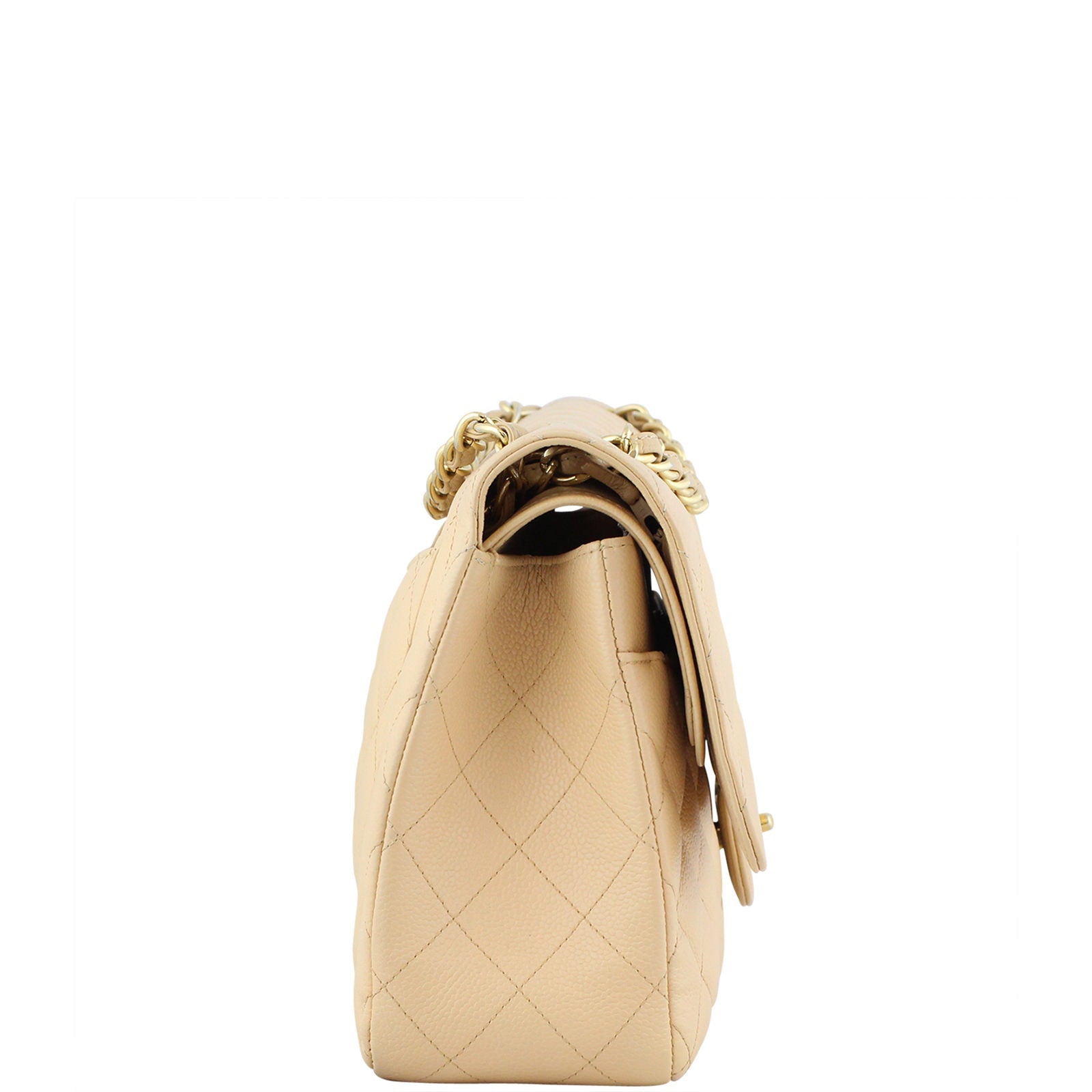 Chanel Classic Double Flap Jumbo |  Beige Gold Hardware