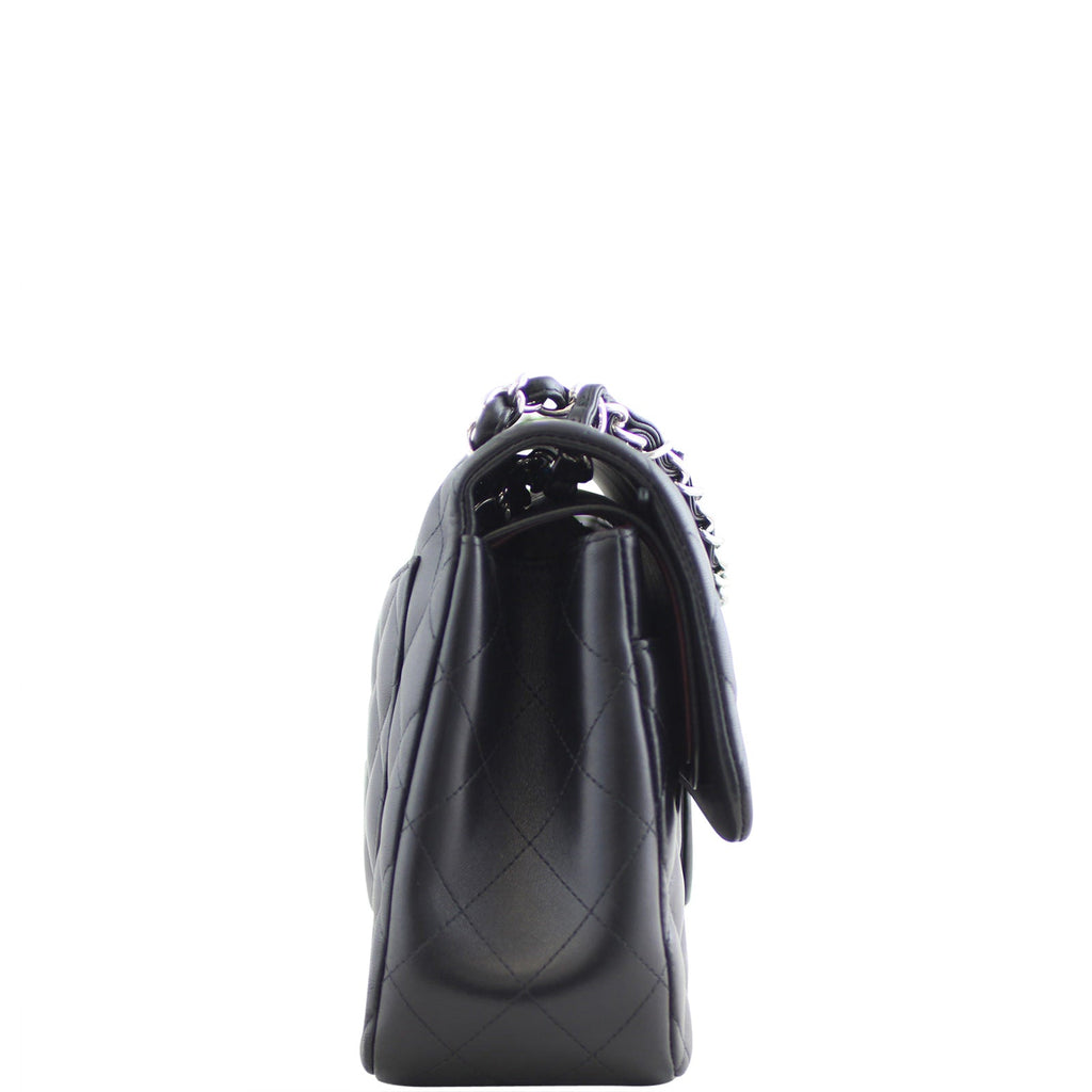 Chanel Classic Double Flap Jumbo | Black Lambskin 19 Series
