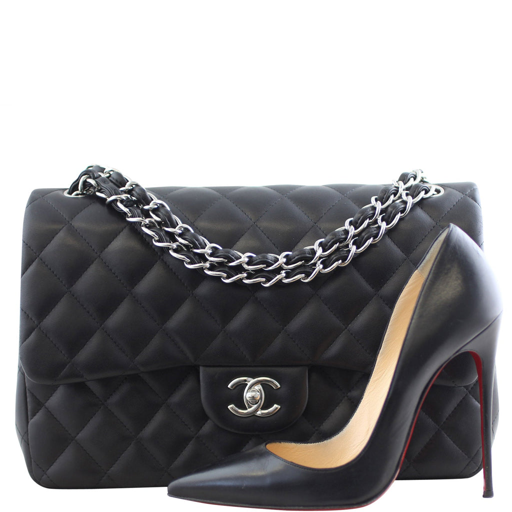 Chanel Classic Double Flap Jumbo | Black Lambskin 19 Series
