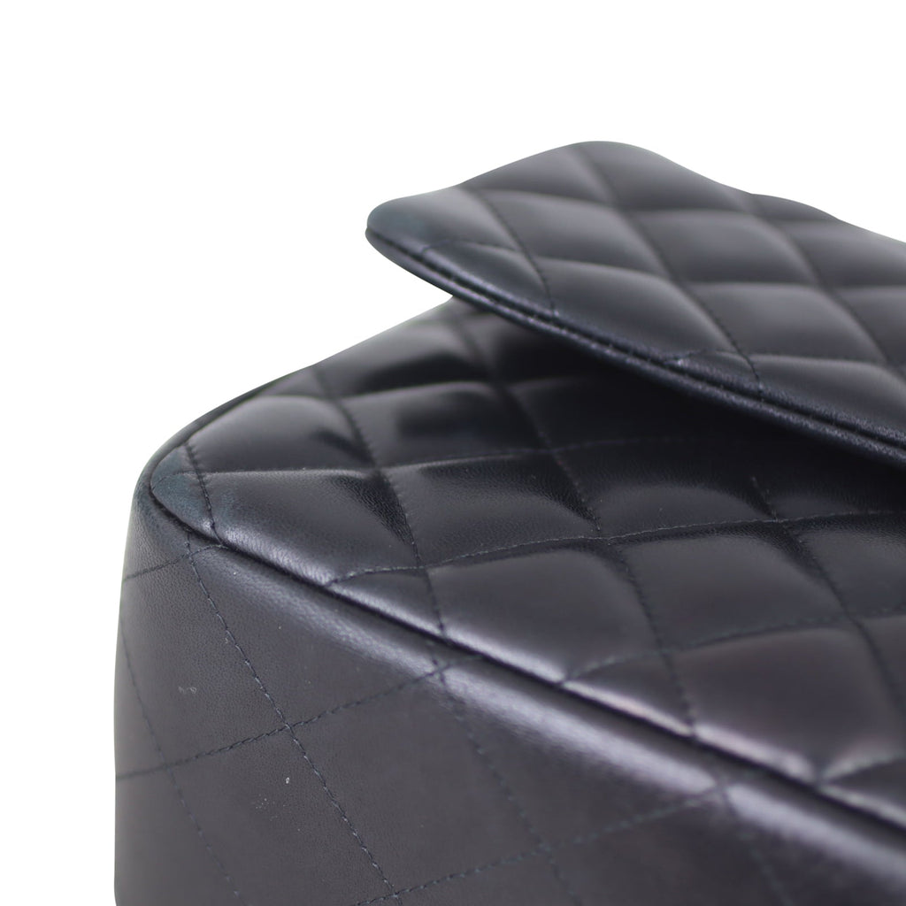 Chanel Classic Double Flap Jumbo | Black Lambskin 15 Series