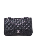 Chanel Classic Double Flap Jumbo | Black Lambskin 15 Series