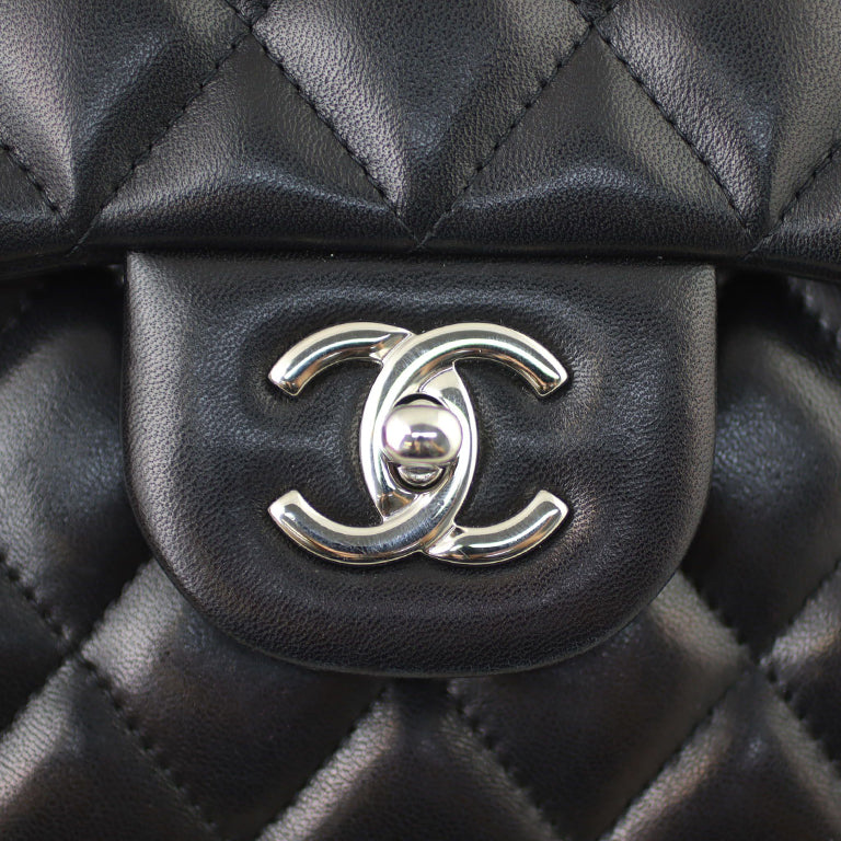 Chanel Classic Double Flap Jumbo | Black Lambskin 15 Series
