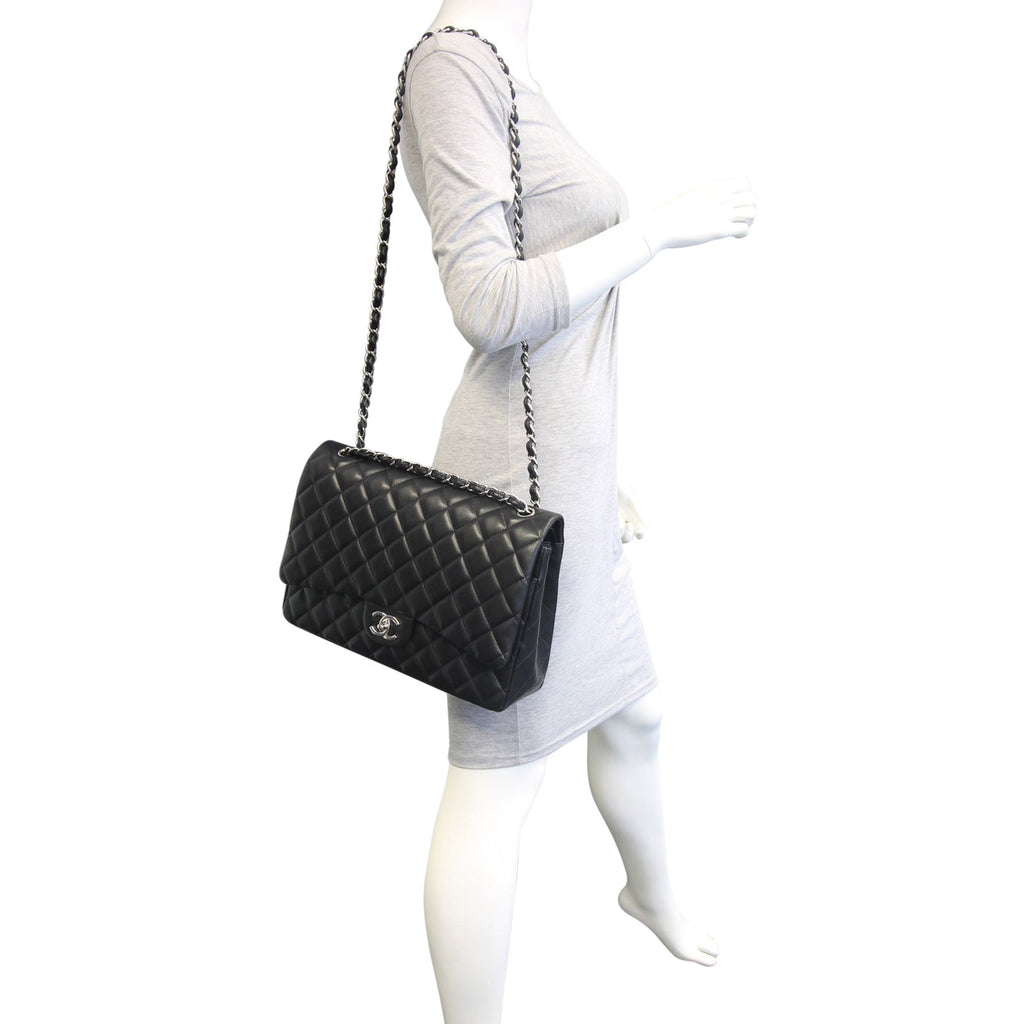 Chanel Classic Double Flap Maxi | Black Lambskin 14 Series