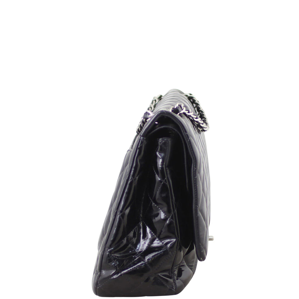 Chanel Classic Double Flap Maxi | Black Patent