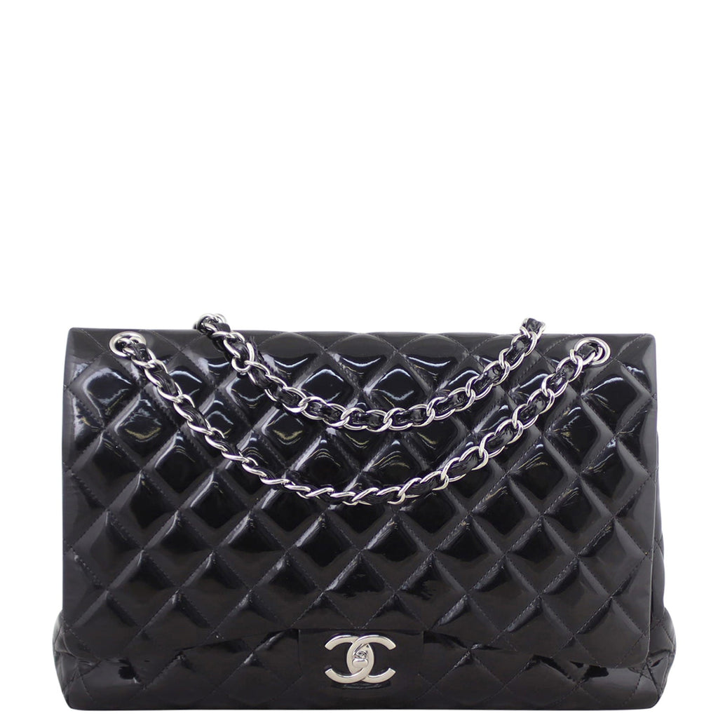 Chanel Classic Double Flap Maxi | Black Patent
