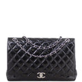 Chanel Classic Double Flap Maxi | Black Patent