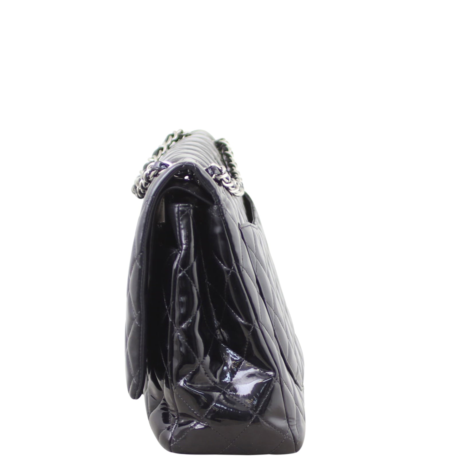 Chanel Classic Double Flap Maxi | Black Patent