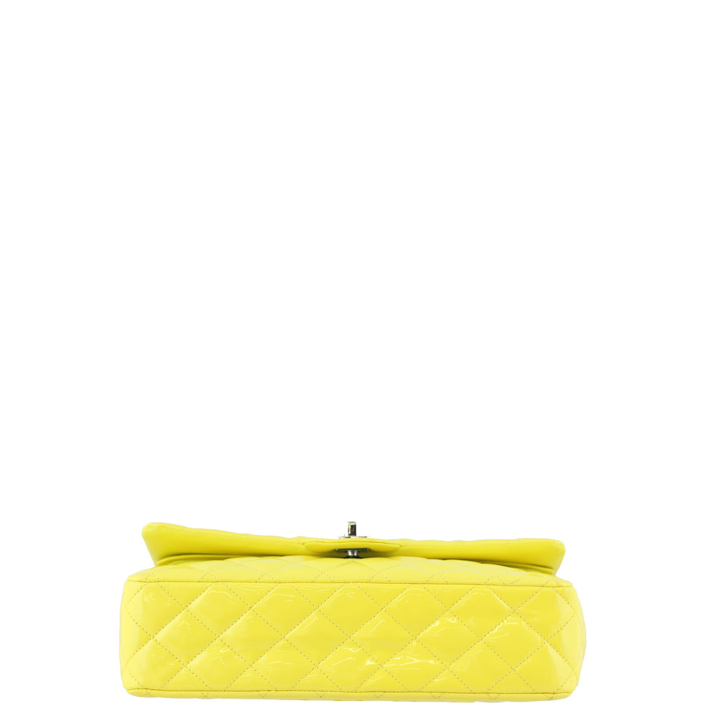 Chanel Classic Double Flap Medium Patent | Yellow