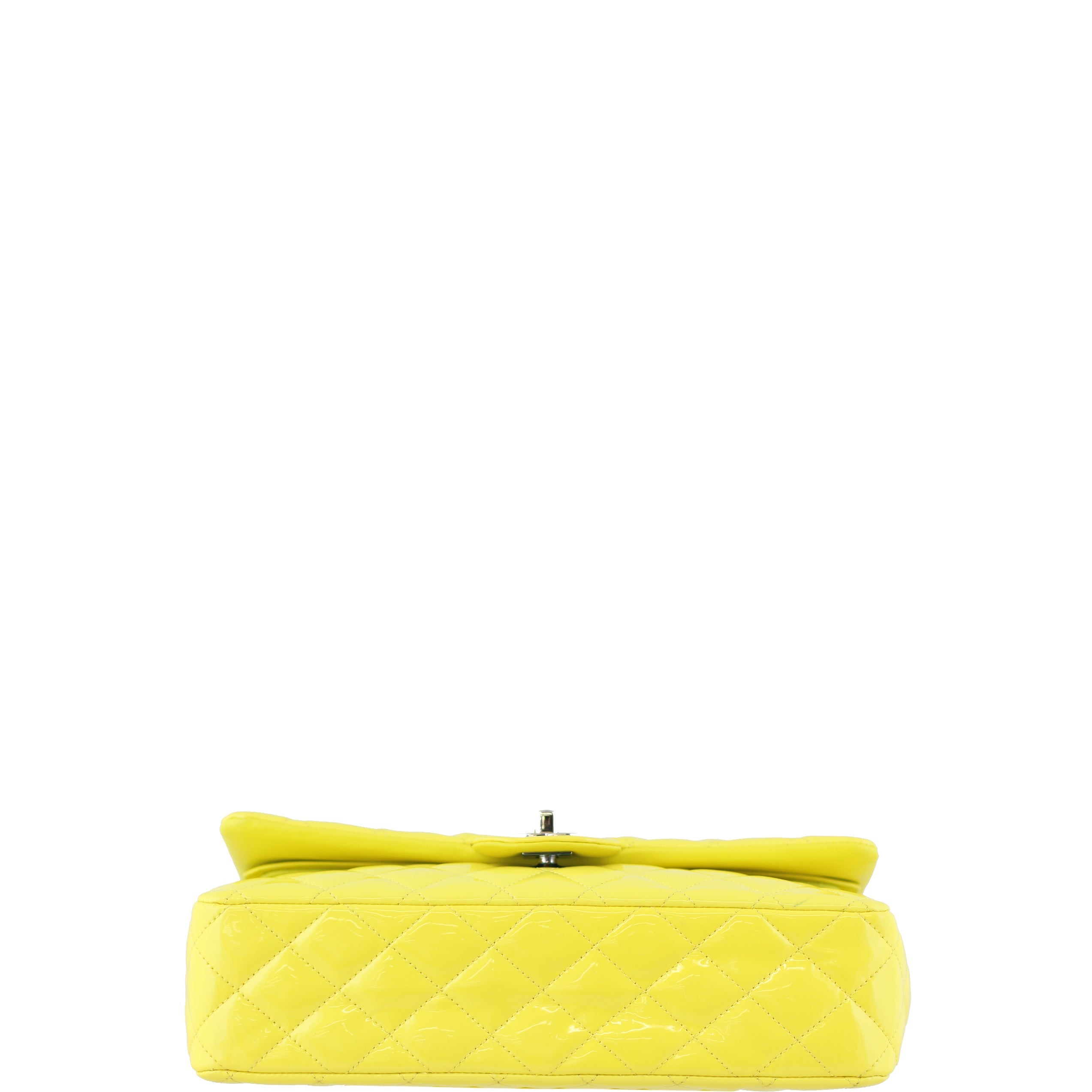 Chanel Classic Double Flap Medium Patent | Yellow