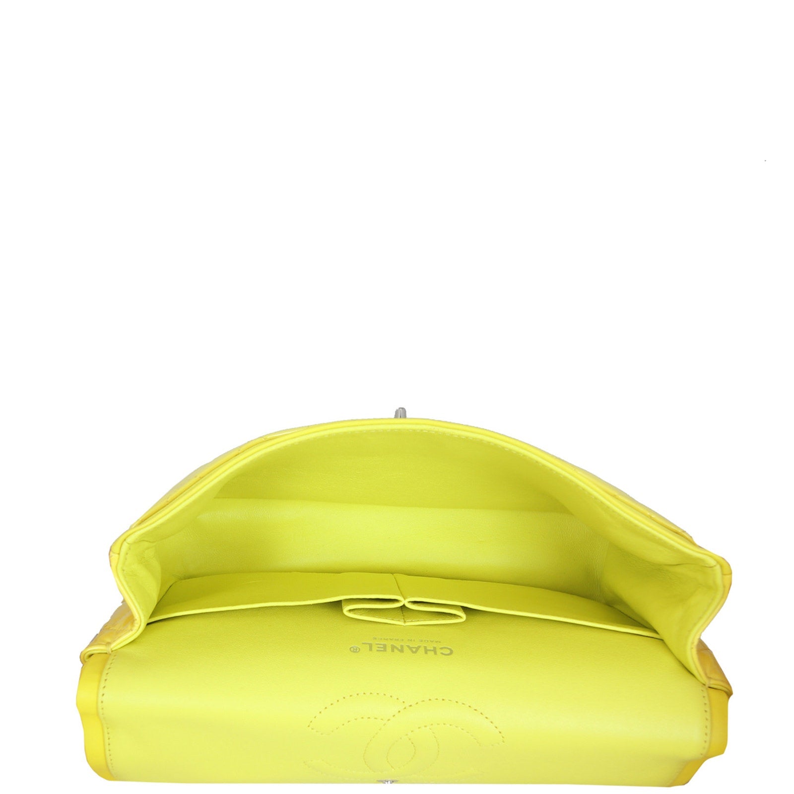 Chanel Classic Double Flap Medium Patent | Yellow