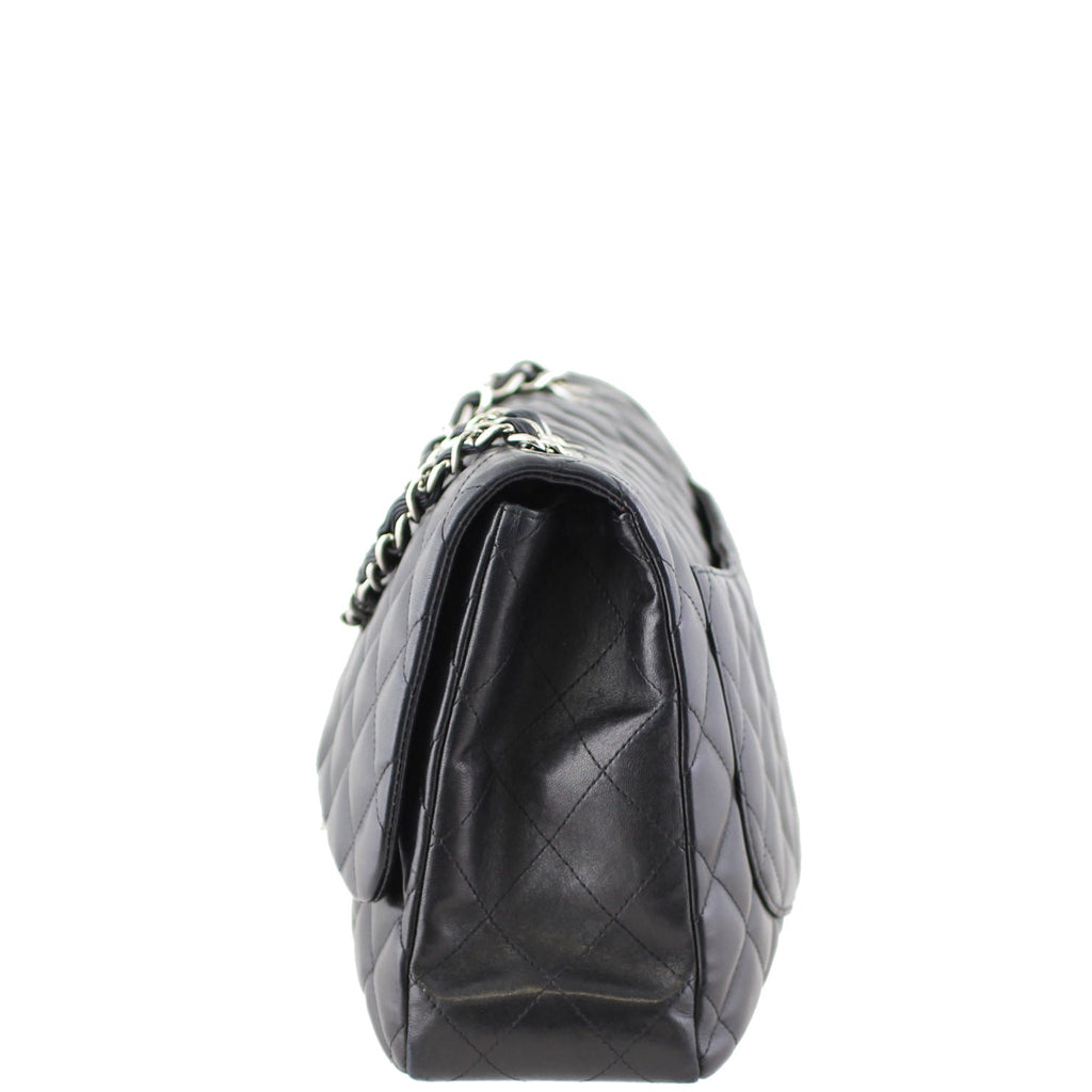 Chanel Classic Single Flap Jumbo | Black Lambskin 13 Series