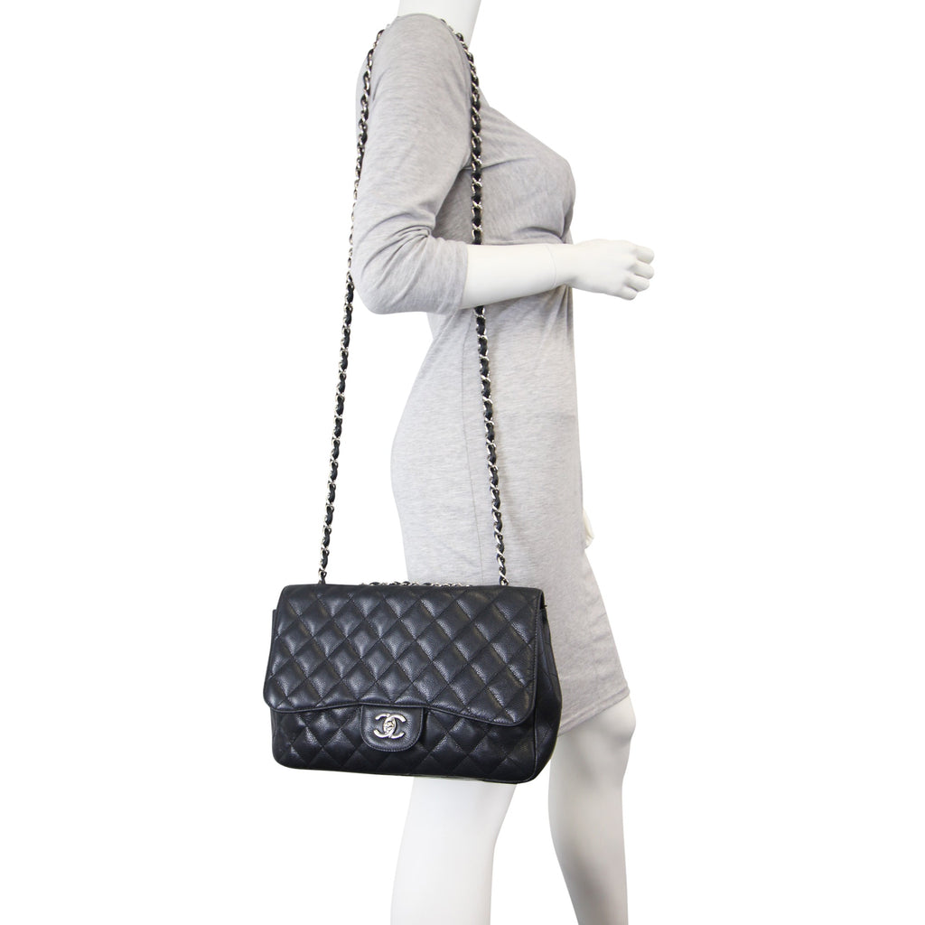 Chanel Classic Single Flap Jumbo | Caviar 13 Series