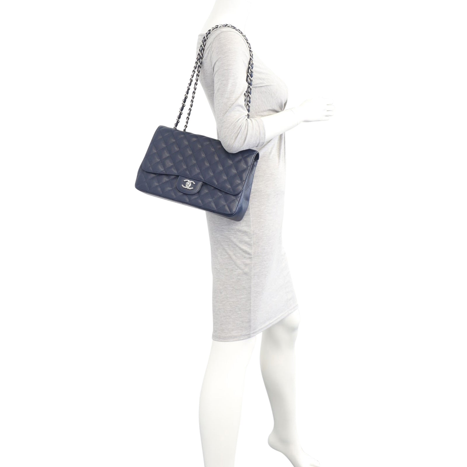 Chanel Classic Single Flap Jumbo | Navy Blue