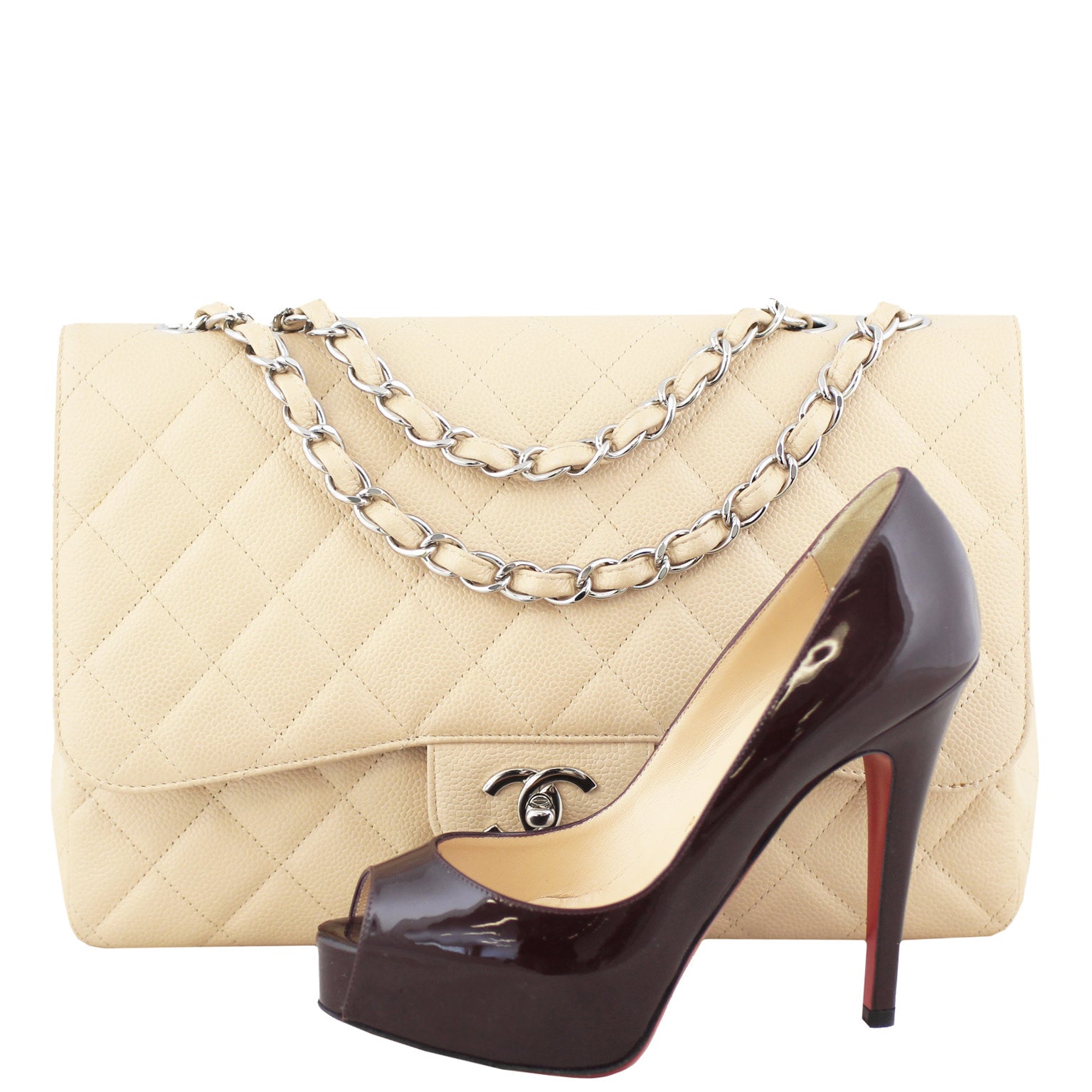 Chanel Classic Single Flap Jumbo |  Nude Beige