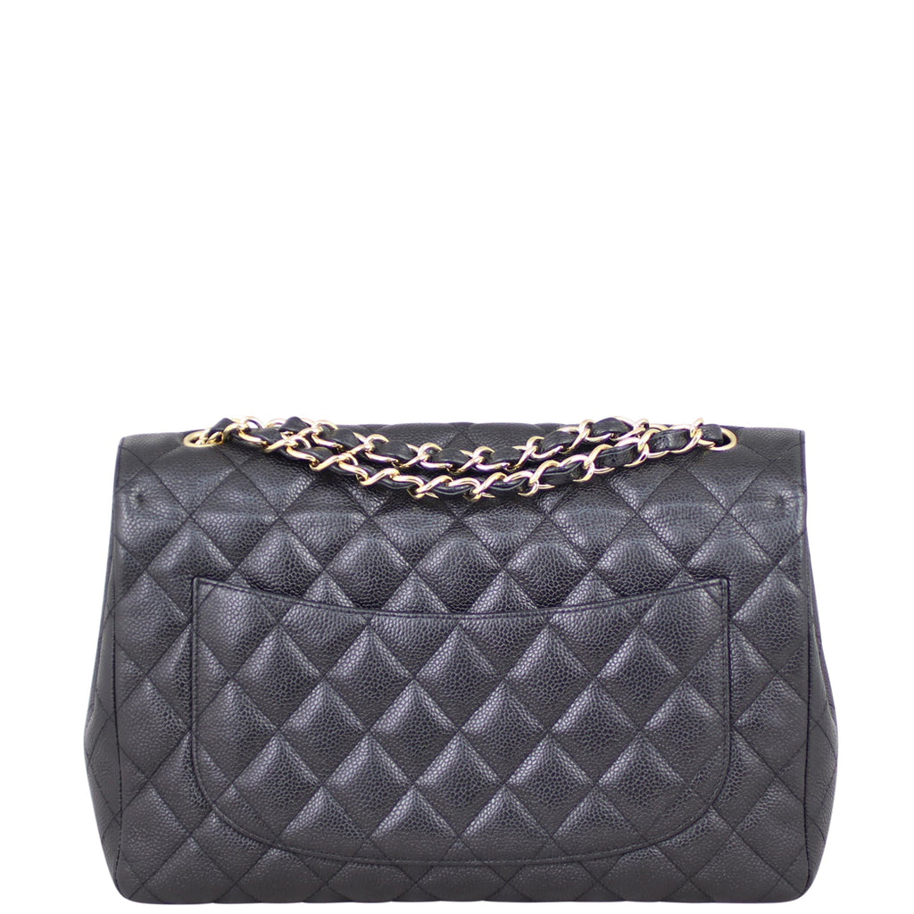 Chanel Classic Single Flap Jumbo | Black Caviar GHW