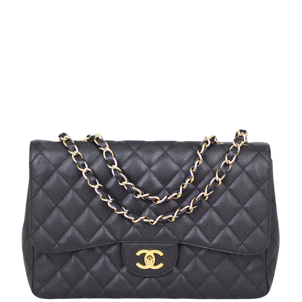 Chanel Classic Single Flap Jumbo | Black Caviar GHW