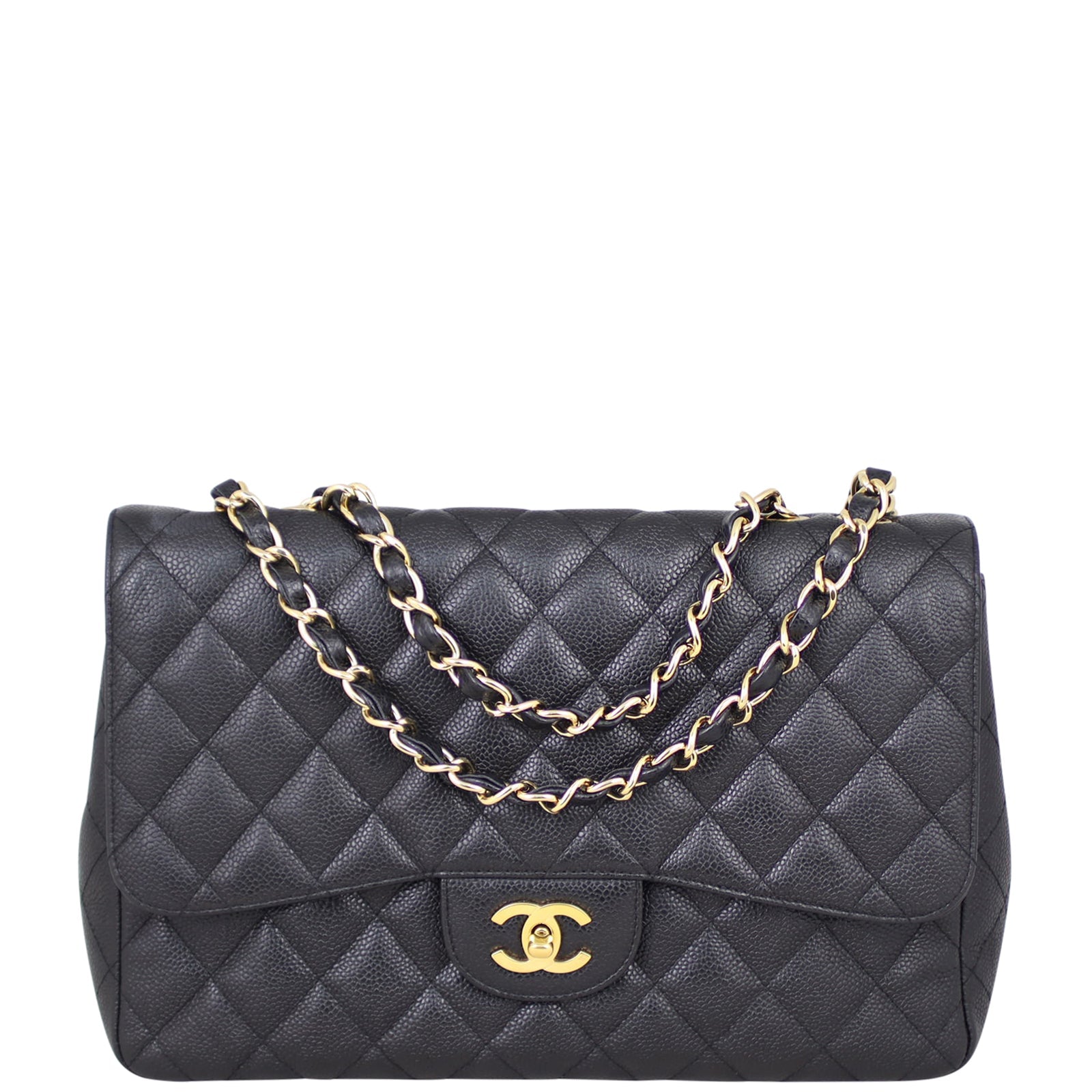 Chanel Classic Single Flap Jumbo | Black Caviar GHW