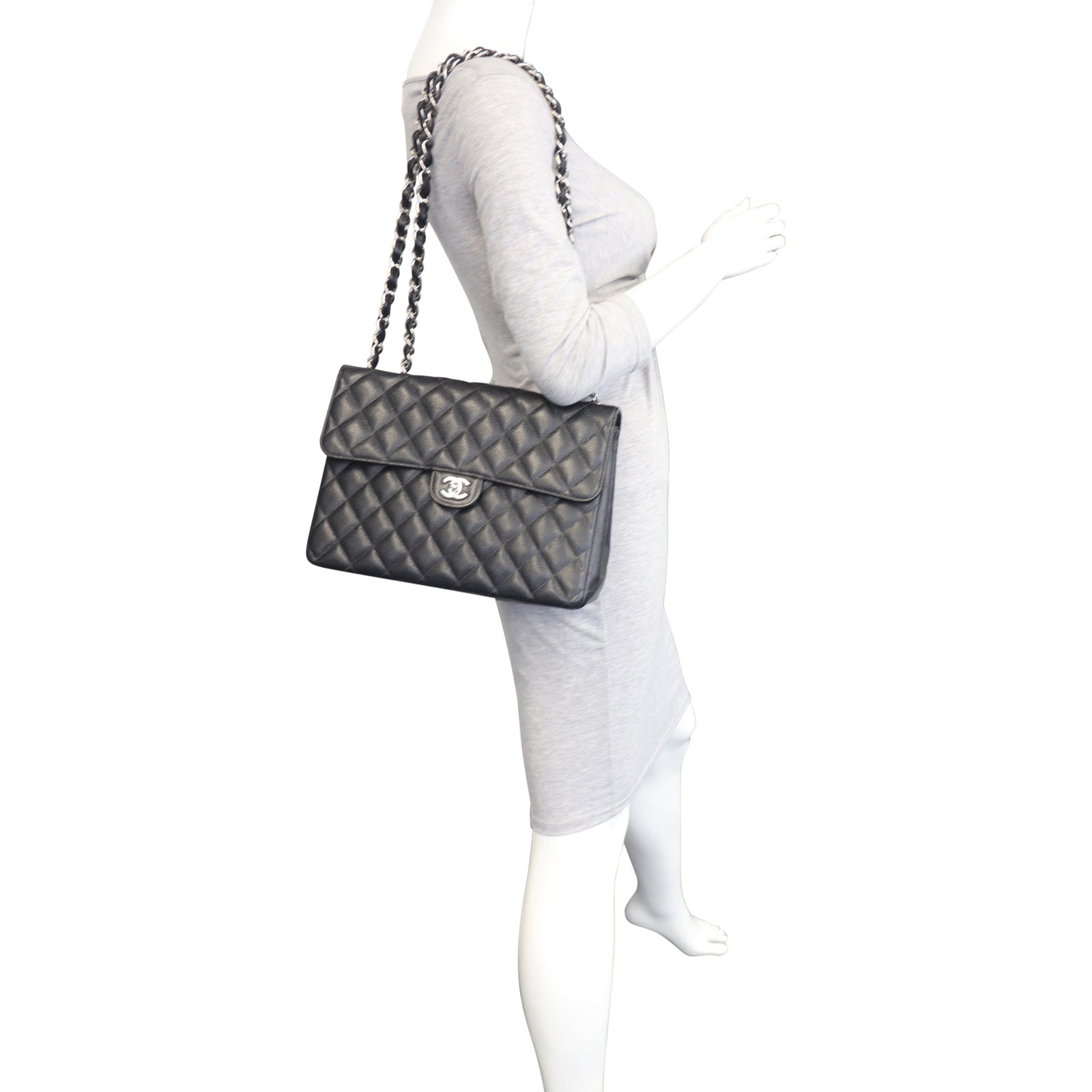 Chanel Classic Single Flap Jumbo | Black Vintage 9 series