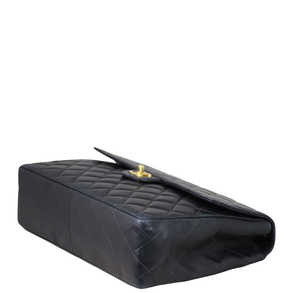 Chanel Classic Single Flap Maxi | Black Gold Hardware