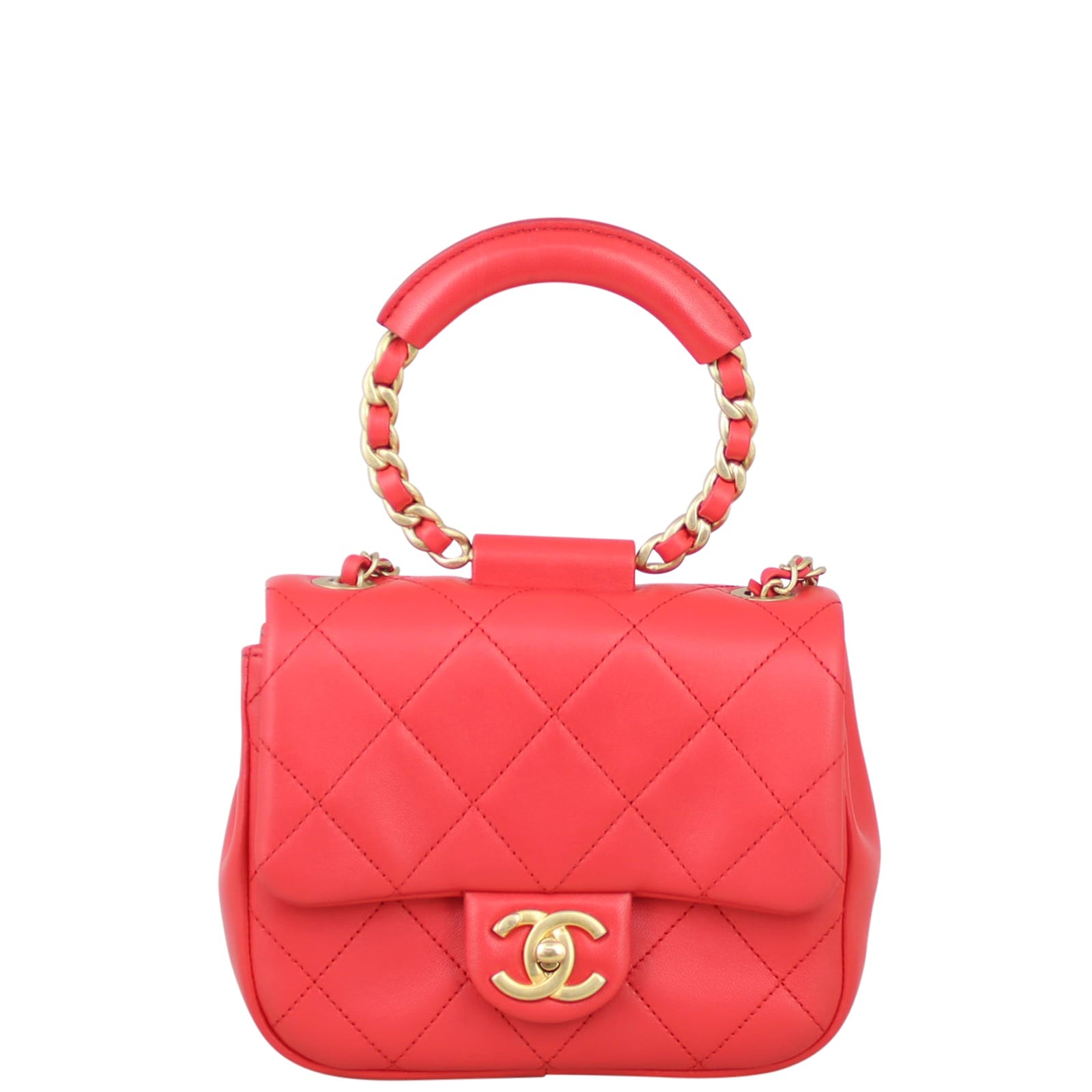 Chanel Circular Handle Small Flap Bag