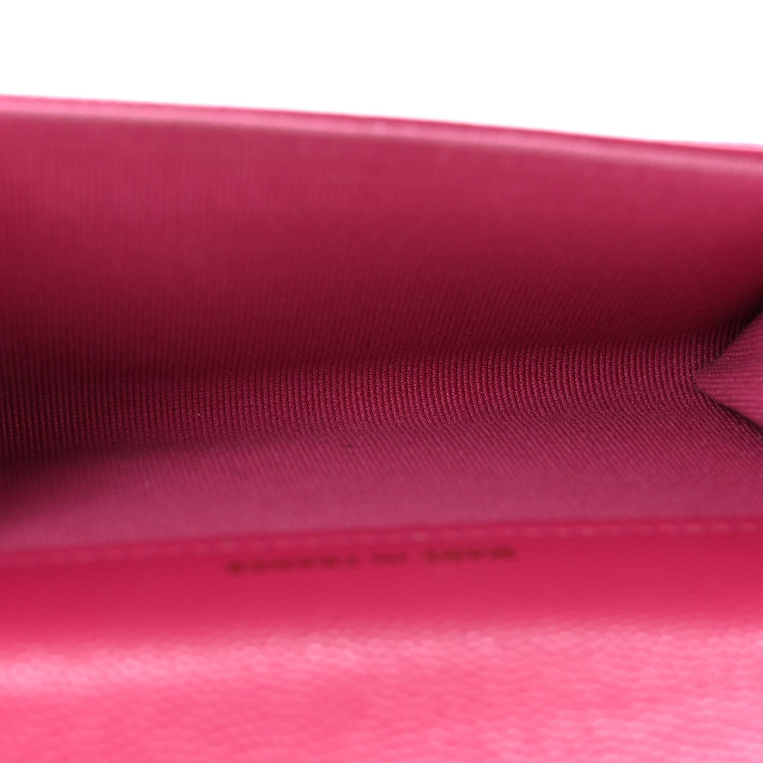 Caviar Quilted Flap  Holder Wallet Dark Pink