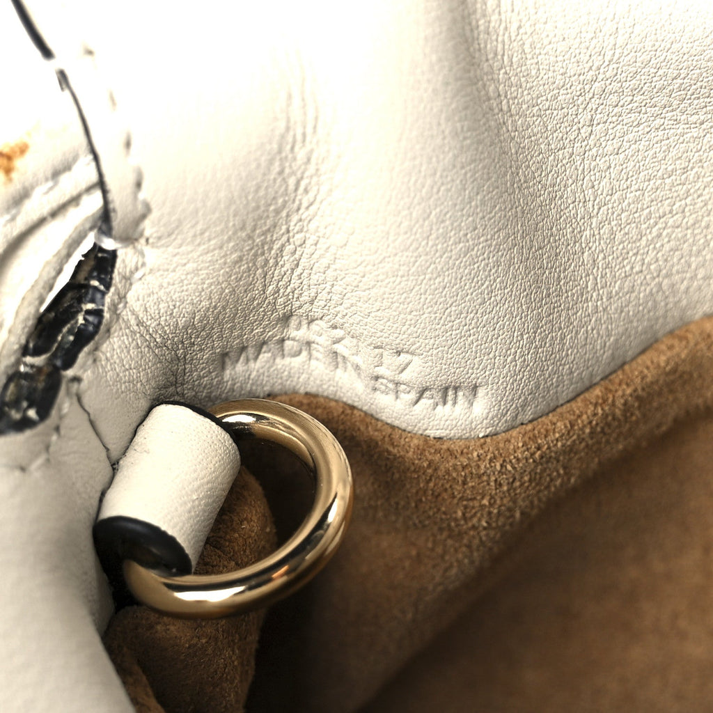 Calfskin Nano Flamenco Knot Clutch Soft White