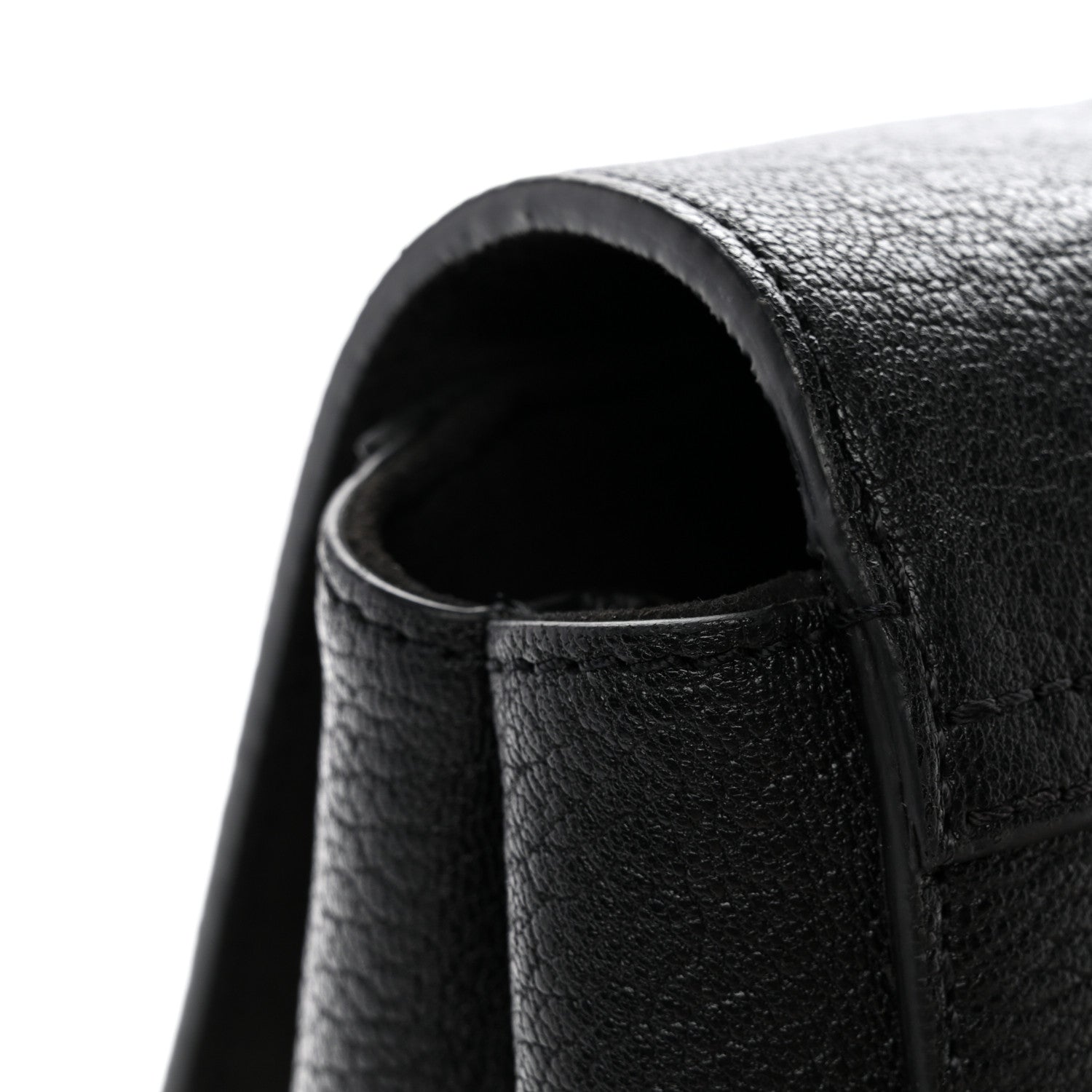 Small Classic Grain Calfskin Medium Lily Black